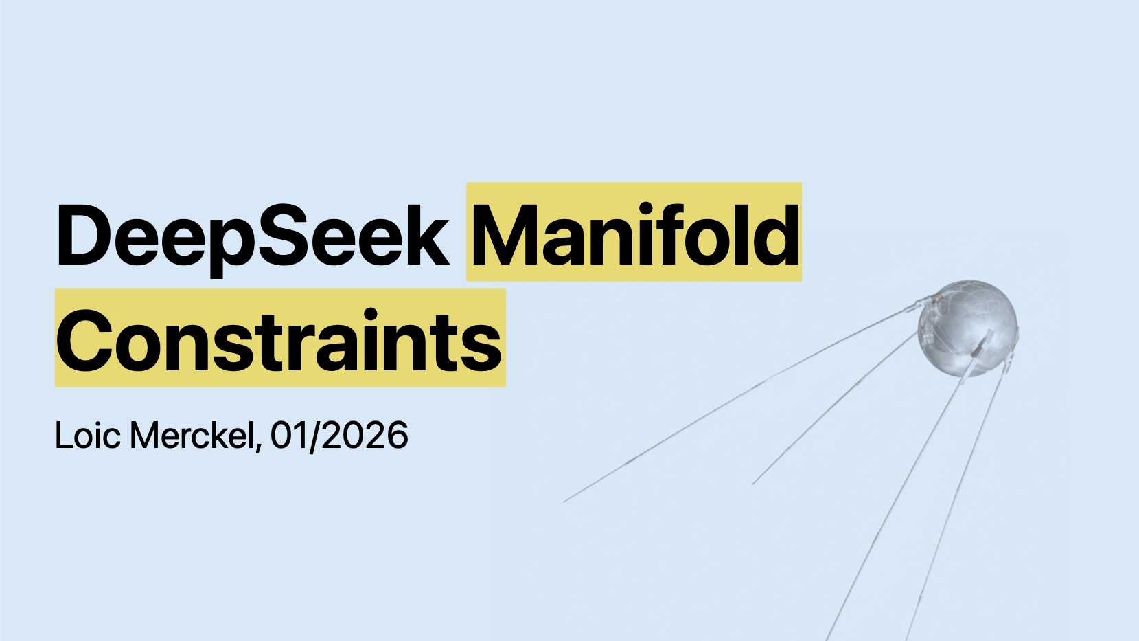 DeepSeek Manifold Constraints
